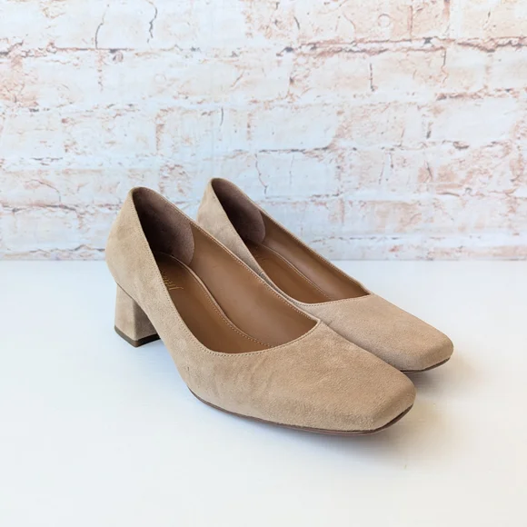 J. McLaughlin Beige Suede Heels - Picture 3 of 10